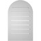 Ekena Millwork Round Top Surface Mount PVC Gable Vent: Functional, w/ 2"W x 1-1/2"P Brickmould Frame, 16"W x 26"H GVPRT16X2602SF - alternate 4